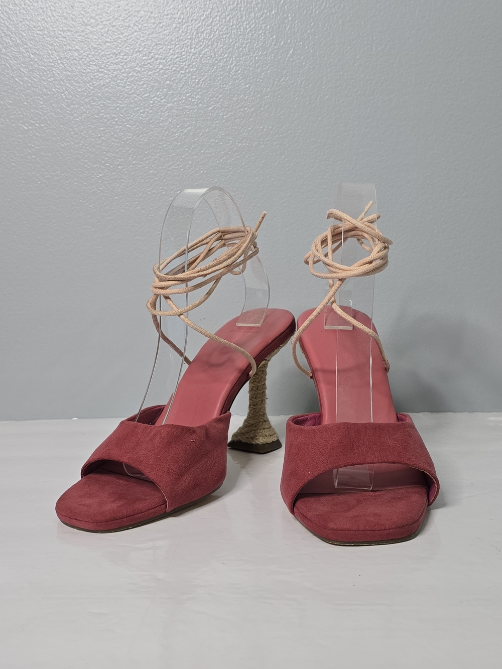 Ayesha Curry x JustFab Pink Toni Ankle-Wrap Heeled Sandal